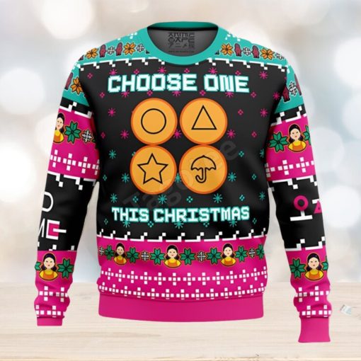 Choose One This Christmas Squid Game Ugly Christmas Sweater Impressive Gift