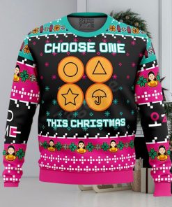 Choose One This Christmas Squid Game Ugly Christmas Sweater Impressive Gift