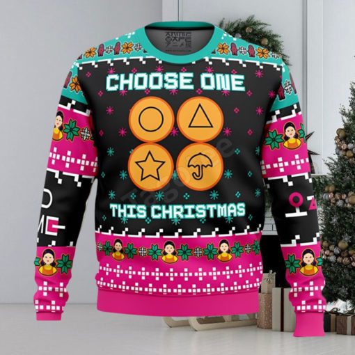 Choose One This Christmas Squid Game Ugly Christmas Sweater Impressive Gift