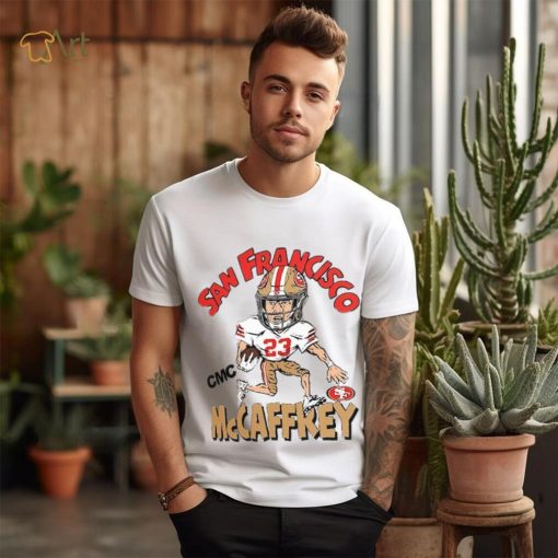 Christian McCaffrey San Francisco 49ers Homage Caricature Player Tri Blend T Shirt