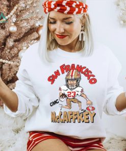 Christian McCaffrey San Francisco 49ers Homage Caricature Player Tri Blend T Shirt