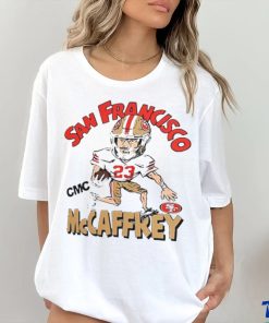 Christian McCaffrey San Francisco 49ers Homage Caricature Player Tri Blend T Shirt