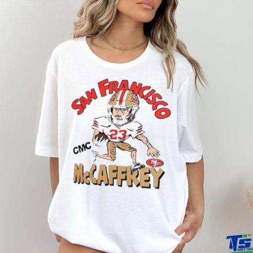 Christian McCaffrey San Francisco 49ers Homage Caricature Player Tri Blend T Shirt