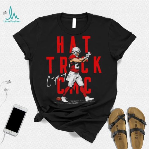 Christian McCaffrey San Francisco 49ers football player hat trick CMC signature shirt