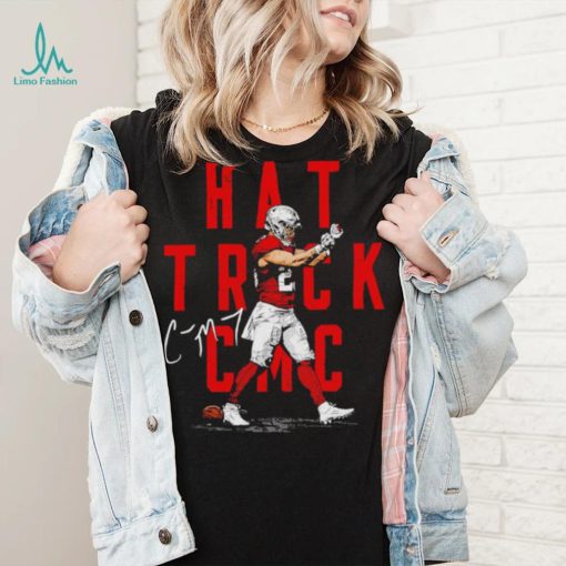 Christian McCaffrey San Francisco 49ers football player hat trick CMC signature shirt