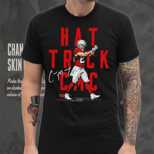 Christian McCaffrey San Francisco 49ers football player hat trick CMC signature shirt