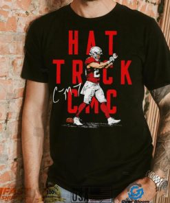 Christian McCaffrey San Francisco 49ers football player hat trick CMC signature shirt