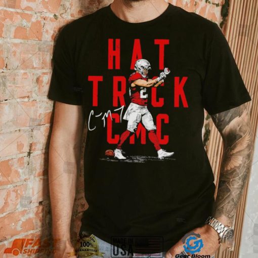 Christian McCaffrey San Francisco 49ers football player hat trick CMC signature shirt