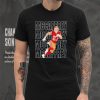 Baby Yoda drive a car Carolina Panthers football flag logo shirt