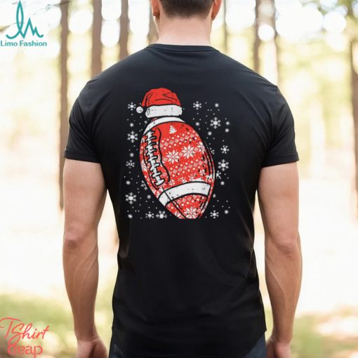 Christmas American Football Santa Xmas Sports Men Boys Kids T Shirt