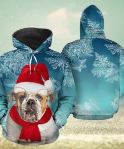 Christmas Bulldog Awesome 3d All Over Print Hoodie