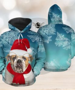 Christmas Bulldog Awesome 3d All Over Print Hoodie