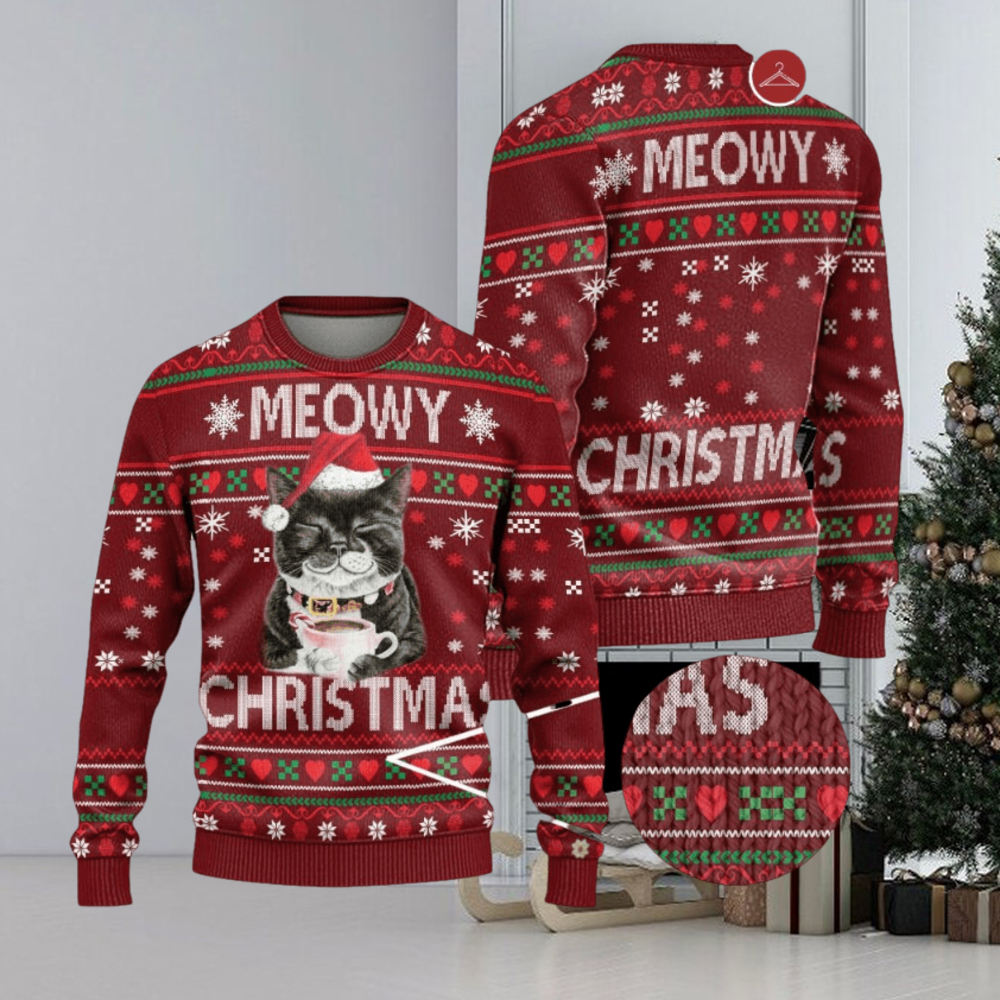 Cat on sale sweaters christmas