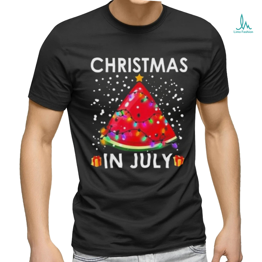 Christmas In July Watermelon Christmas Tree Lights shirt Christmas In July Watermelon Christmas Tree Lights shirt