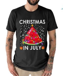 Christmas In July Watermelon Christmas Tree Lights shirt, hoodie, sweater, long sleeve and tank top Christmas In July Watermelon Christmas Tree Lights shirt