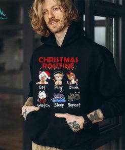 Christmas Routine Eat Play Drink Watch Sleep Repeat Shirt
