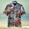 Christmas Santa Claus Riding Red Truck Hawaiian Shirt
