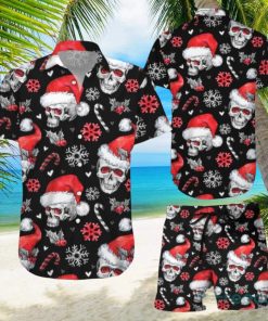 Christmas Skull Hawaiian Shirt & Short For Men And Women