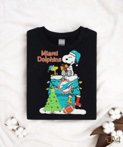 Christmas Snoopy miamI dolphins T shirt