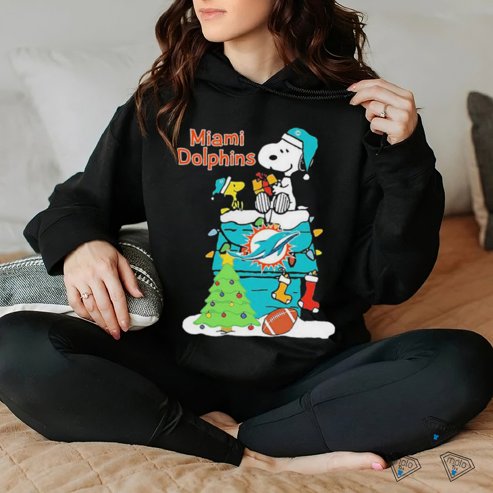 Christmas Snoopy miamI dolphins T shirt Christmas Snoopy miamI dolphins T shirt