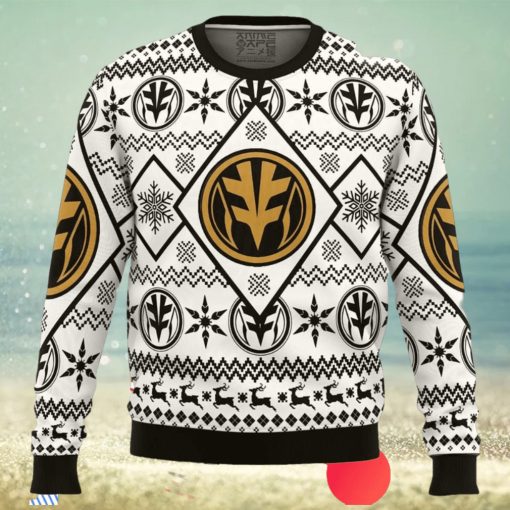 Christmas White Ranger Power Rangers Ugly Christmas Sweater