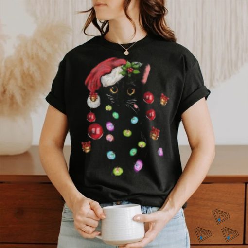 Christmas black christmas cat merry christmas merry christmas cat lover gift T shirt