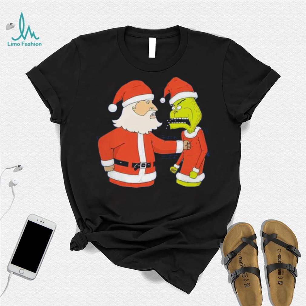 Christmas fight Santa Claus vs Grinch shirt Christmas fight Santa Claus vs Grinch shirt
