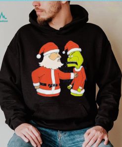 Christmas fight Santa Claus vs Grinch shirt, hoodie, sweater, long sleeve and tank top Christmas fight Santa Claus vs Grinch shirt