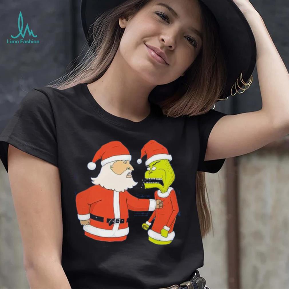 Christmas fight Santa Claus vs Grinch shirt Christmas fight Santa Claus vs Grinch shirt