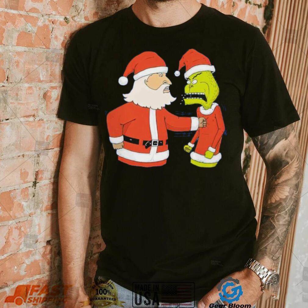Christmas fight Santa Claus vs Grinch shirt Christmas fight Santa Claus vs Grinch shirt