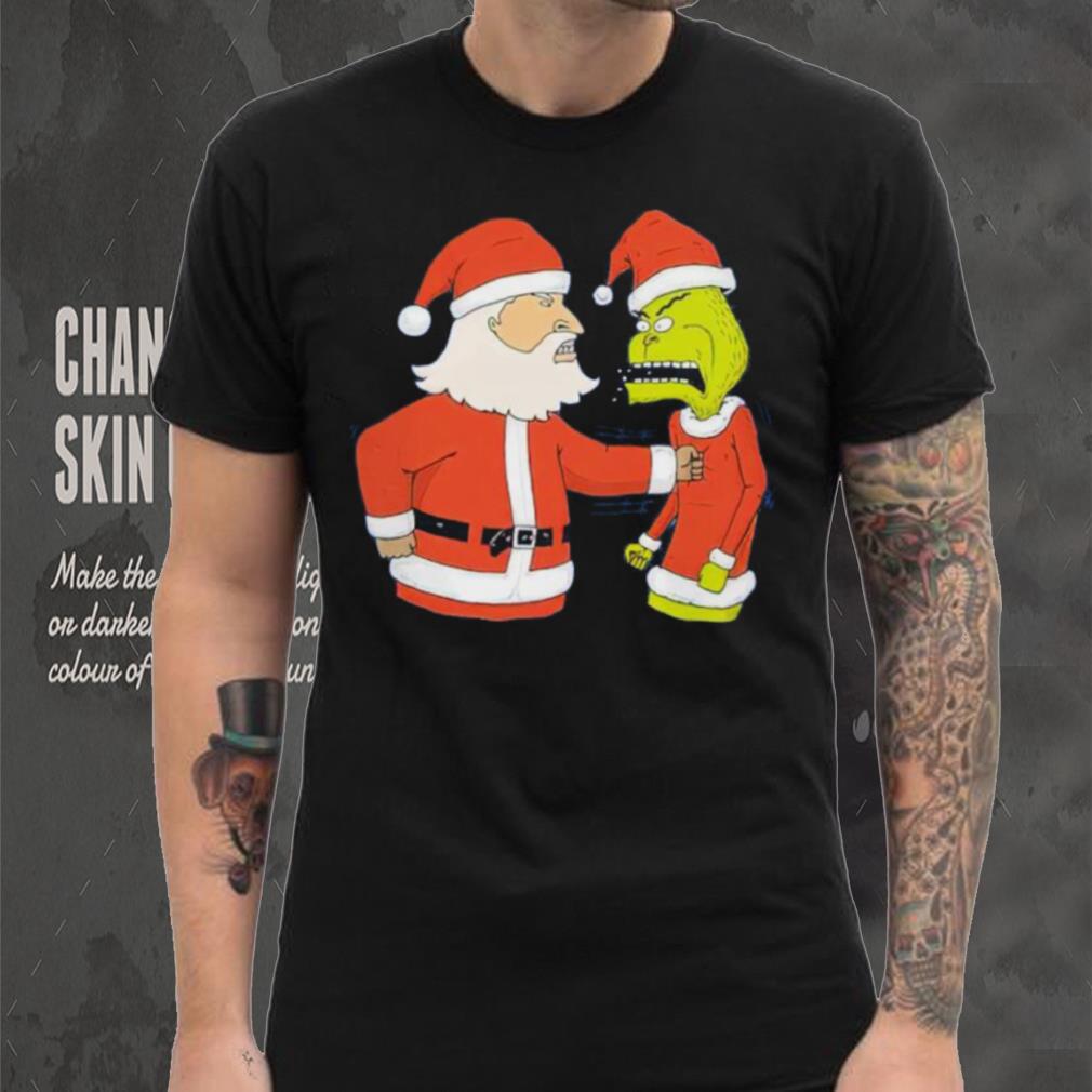Christmas fight Santa Claus vs Grinch shirt Christmas fight Santa Claus vs Grinch shirt