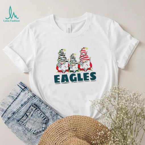 Christmas lights NFL Gnomes Philadelphia Eagles football funny shirt