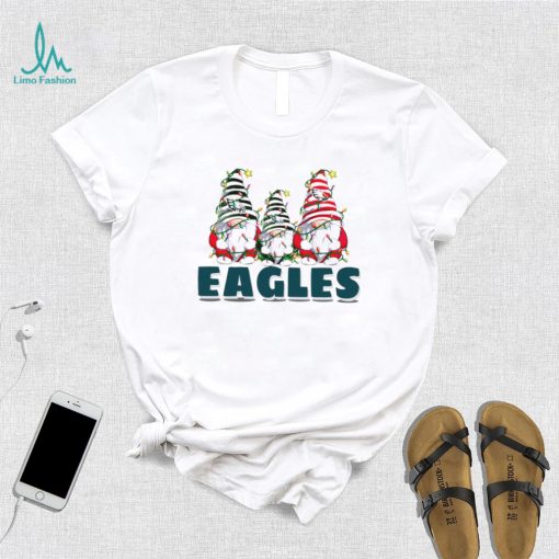 Christmas lights NFL Gnomes Philadelphia Eagles football funny shirt