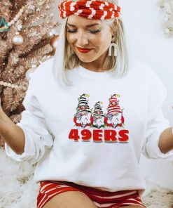 Christmas lights NFL Gnomes San Francisco 49ers football funny shirt