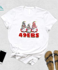 Christmas lights NFL Gnomes San Francisco 49ers football funny shirt