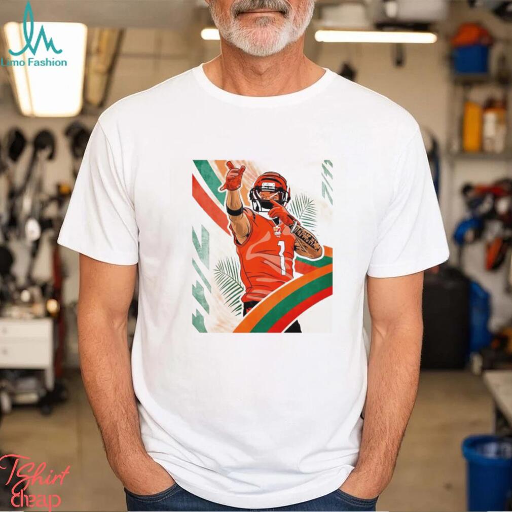 Cincinnati Bengals 1 Joe Burrow 7 eleven shirt Cincinnati Bengals 1 Joe Burrow 7 eleven shirt