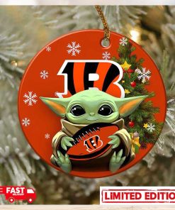 Cincinnati Bengals Baby Yoda NFL 2023 Christmas Tree Decorations Ornament