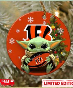Cincinnati Bengals Baby Yoda NFL 2023 Christmas Tree Decorations Ornament
