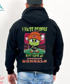 Cincinnati Bengals Christmas Merch Santa Grinch Chibi I Hate People But I Love My Cincinnati Bengals Christmas Shirt