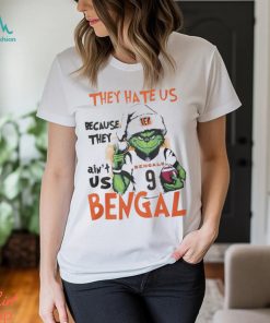 Cincinnati Bengals Grinch Joe Burrow They Hate Us Because Ain’t Us Nfl Christmas Shirt