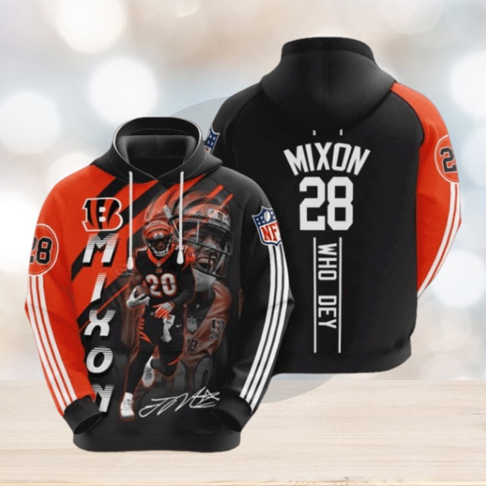 Cincinnati Bengals Joe Mixon 3D Hoodie Cincinnati Bengals Joe Mixon 3D Hoodie
