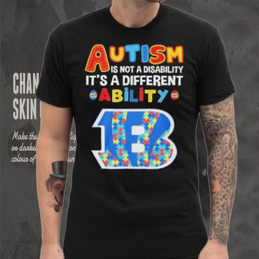 Cincinnati Bengals NFL Autism Is Not A Disability 2024 Shirt