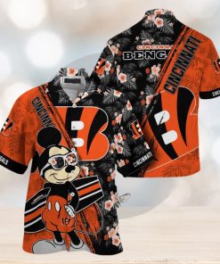 Cincinnati Bengals NFL Summer Hawaii Shirt Mickey And Floral Pattern For Sports Fans