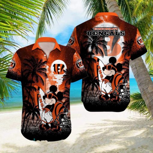 Cincinnati Bengals NFL Team Logo Baby Yoda Hawaiian Shirt