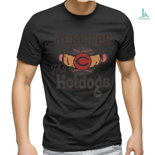 Cincinnati Reds here for the hotdogs baseball logo funny retro shirt
