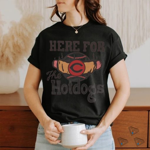 Cincinnati Reds here for the hotdogs baseball logo funny retro shirt