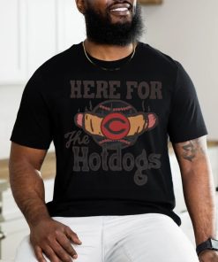Cincinnati Reds here for the hotdogs baseball logo funny retro shirt