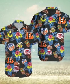 Cincinnati Sport Teams Flower Tropical Hawwaian Shirt