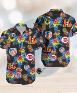 Cincinnati Sport Teams Flower Tropical Hawwaian Shirt