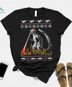 City Santa Godzilla Ugly Christmas Shirt